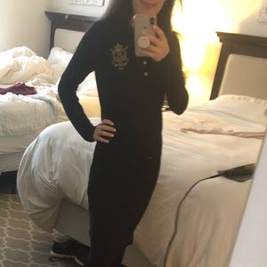 Ralph Lauren sport  black long sleeve polo dress